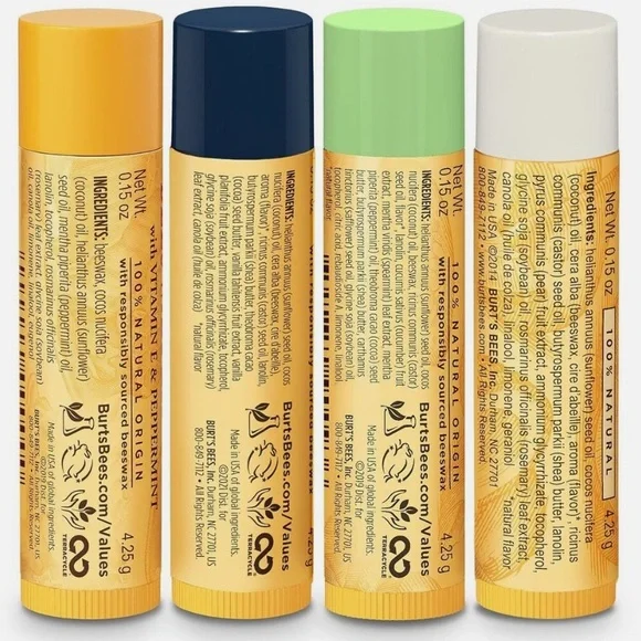 Burt’s Bees Lip Balms - Assorted 4 Pack Set - Picture 15 of 16